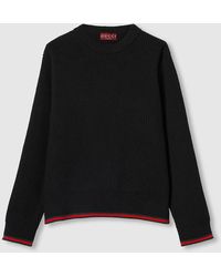 Gucci - Wool Cashmere Rib Knit Sweater - Lyst