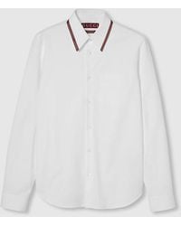 Gucci - Oxford Cotton Shirt With Web - Lyst