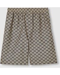Gucci - Gg Linen Blend Canvas Shorts, Ready-To-Wear - Lyst