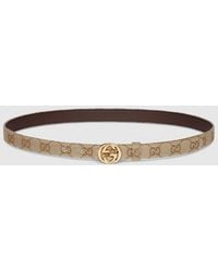 Gucci - Thin Belt With Interlocking G Buckle, Size 100 - Lyst