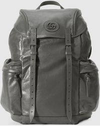 Python backpack with Double G in dark grey and black