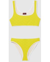 Gucci - Bikini Aus Gg Jersey Mit Frottee-Effekt, Größe - Lyst