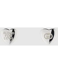 Gucci - Blind For Love Stud Earrings - Lyst