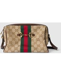 Gucci - Horsebit Web Small Camera Bag, Gg Canvas - Lyst