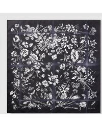 Gucci - Cotton Silk Jacquard Pocket Square - Lyst