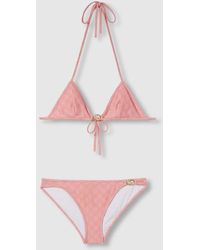 Gucci - Bikini En Jersey Stretch À Motif Gg, Taille - Lyst