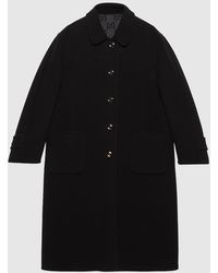 Gucci - Reversible Gg Wool Coat - Lyst