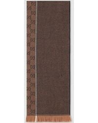 Gucci - Schal Aus Gg Wolljacquard - Lyst