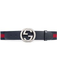 Gucci Double G Leather Belt - Red