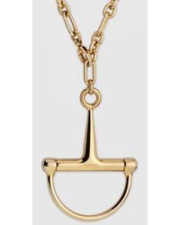 Gucci - Half Horsebit Necklace, -Toned Metal - Lyst