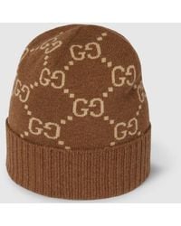 Gucci - Gorro De Jacquard De Cashmere Con Gg, Talla - Lyst