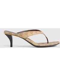 Gucci - Vittoria Thong, Gg Canvas - Lyst