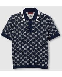 Gucci - Gg Cotton Knit Jacquard Polo Shirt - Lyst