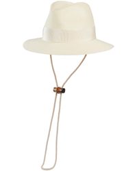 Gucci - Raffia-effect Wide-brimmed Hat With Bow - Lyst