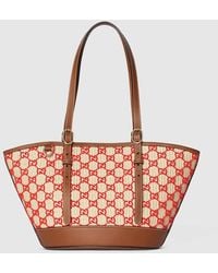 Gucci - Woven Small Tote Bag, Gg Canvas - Lyst
