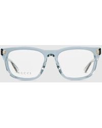 Gucci - Rectangular Optical Frame - Lyst