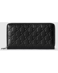 Gucci - Gg Emblem Brieftasche Mit Rundumreißverschluss - Lyst