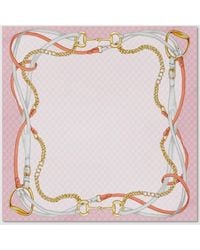 Gucci - Printed Gg Silk Jacquard Carré - Lyst