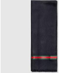 Gucci - Double G Silk Cotton Jacquard Stole - Lyst