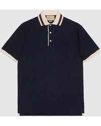 Gucci - Cotton Polo Shirt With GG Embroidery - Lyst