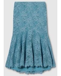 Gucci - Gg Flower Stretch Lace Skirt, Ready-To-Wear - Lyst