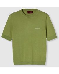 Gucci - Haut En Cachemire Et Soie Avec Intarsia, Taille - Lyst