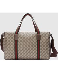 Gucci - Sac De Voyage Avec Bande Web Grande Moyenne - Lyst