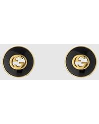 Gucci - Pendientes Tuerca Interlocking De 18 Ct - Lyst