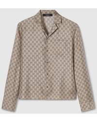 Gucci - Printed Silk Twill Bowling Shirt - Lyst