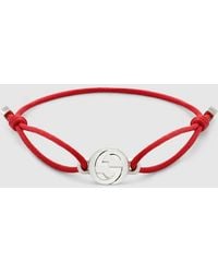 Gucci - Interlocking Cord Bracelet - Lyst
