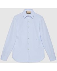 Gucci - Cotton Silk Shirt With Double G - Lyst