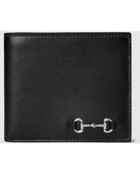 Gucci - Bi-Fold Wallet With Horsebit, Leather - Lyst