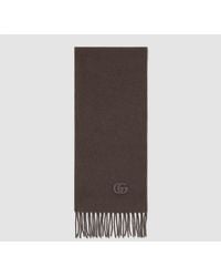 Gucci - Cashmere Scarf With Patch - Lyst