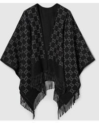 Gucci - Gg Wool Jacquard Cape - Lyst