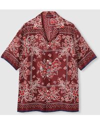 Gucci - Printed Silk Twill Bowling Shirt - Lyst