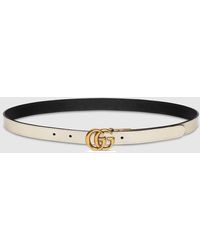 Gucci - Gg Marmont Reversible Thin Belt, Size 100 - Lyst
