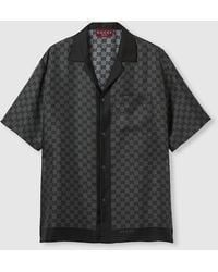 Gucci - Camisa Bowling De Sarga De Seda Estampada, Talla - Lyst