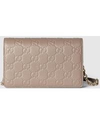 Gucci - Gg Emblem Wallet On Chain - Lyst