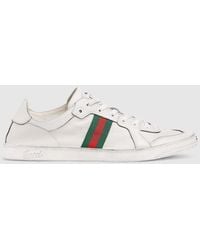 Gucci - Stretch Low-Top Sneaker, Leather - Lyst