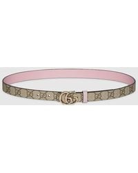Gucci - Cintura Sottile Reversibile Gg Marmont, Taglia 100 - Lyst