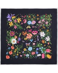 Gucci - Printed Silk Wool Shawl - Lyst
