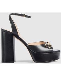 Gucci - Horsebit Leather Platform Sandal - Lyst