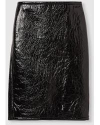 Gucci - Shiny Leather And Neoprene Skirt, Ready-To-Wear - Lyst