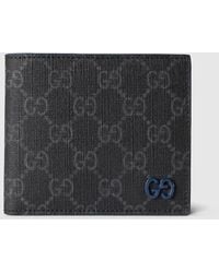 Gucci - Gg Portemonnaie Mit Blauer Innenseite - Lyst