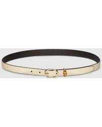 Gucci - Thin Belt With Oval Buckle, Size 100 - Lyst