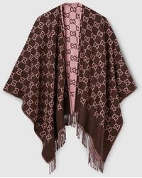 Gucci - Cape Aus Gg Wolljacquard - Lyst