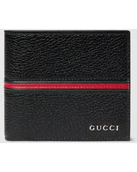 Gucci - Bi-Fold Coin Wallet With Web - Lyst