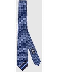 Gucci - Silk Tie With Interlocking G Detail - Lyst