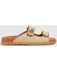 Gucci - Sandal With Double G - Lyst