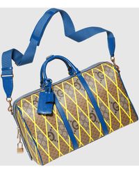 Gucci Reisetasche mit GG Rhombus-Print - Blau